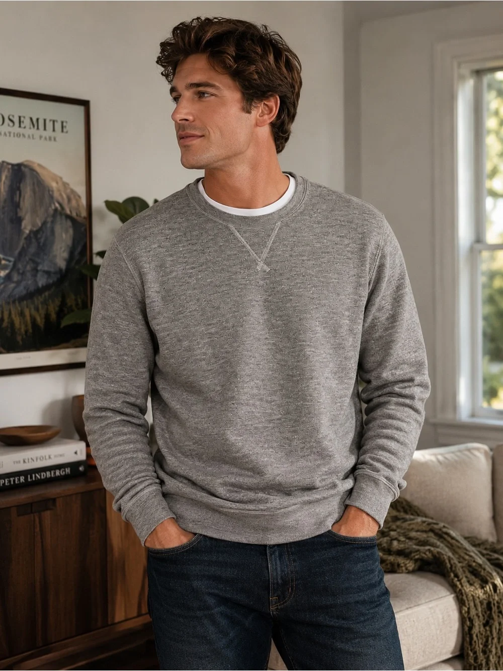 The North Face Heritage Pullover Sweatshirt Gray XL Casual